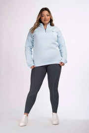 Mochara Half Zip Sweatshirt in Baby Blue