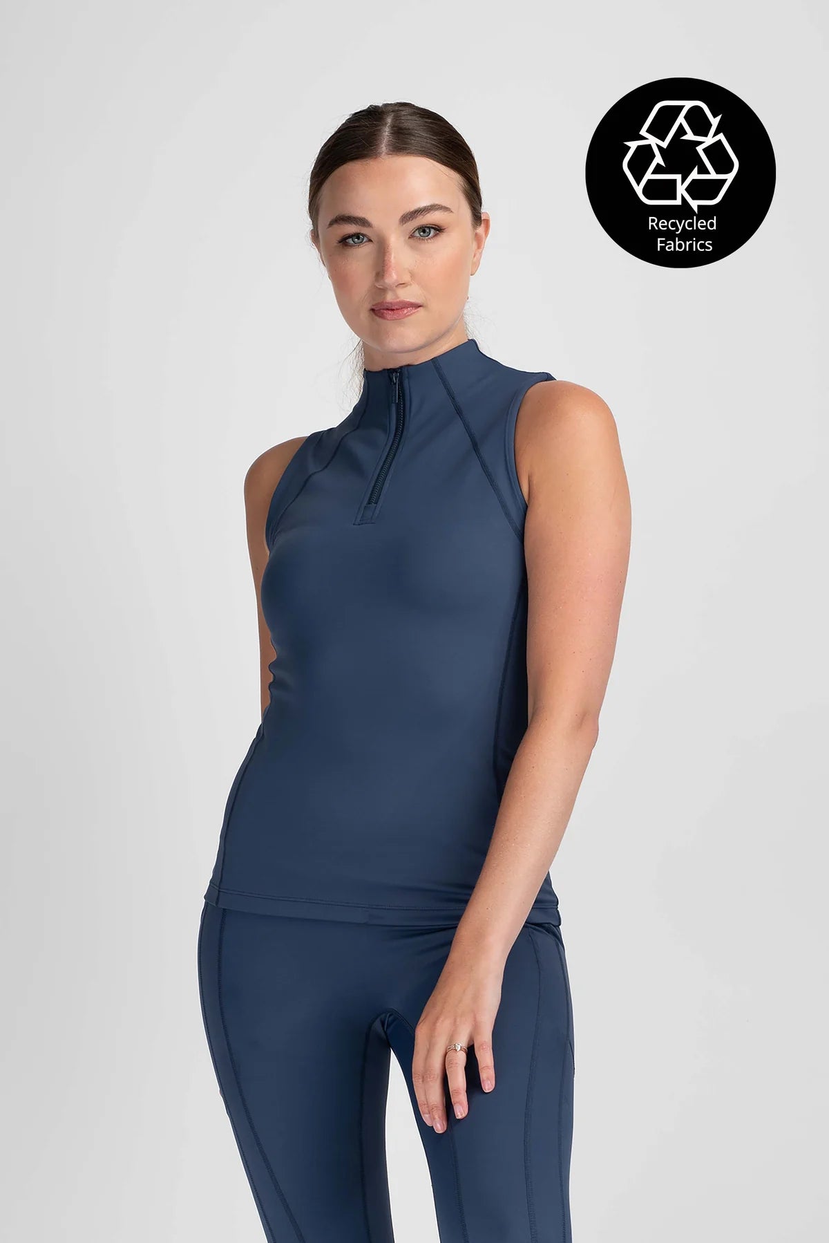 Mochara Sleeveless Baselayer in Indigo Recycled Fabric